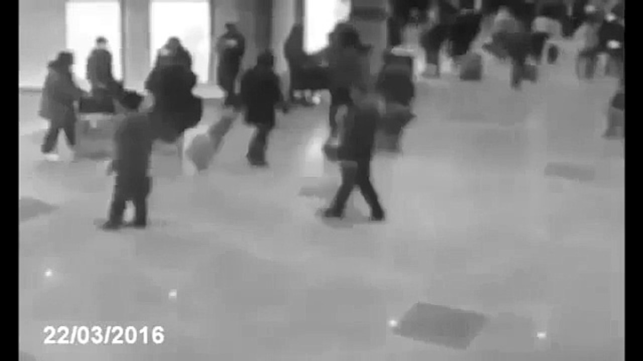Exclusive CCTV Footage Of Bomb Attack in Brussels Airport Belgium