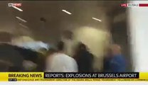 Terrorisme infernal à bruxelles - Les gens évacuent l'aéroport de Bruxelles