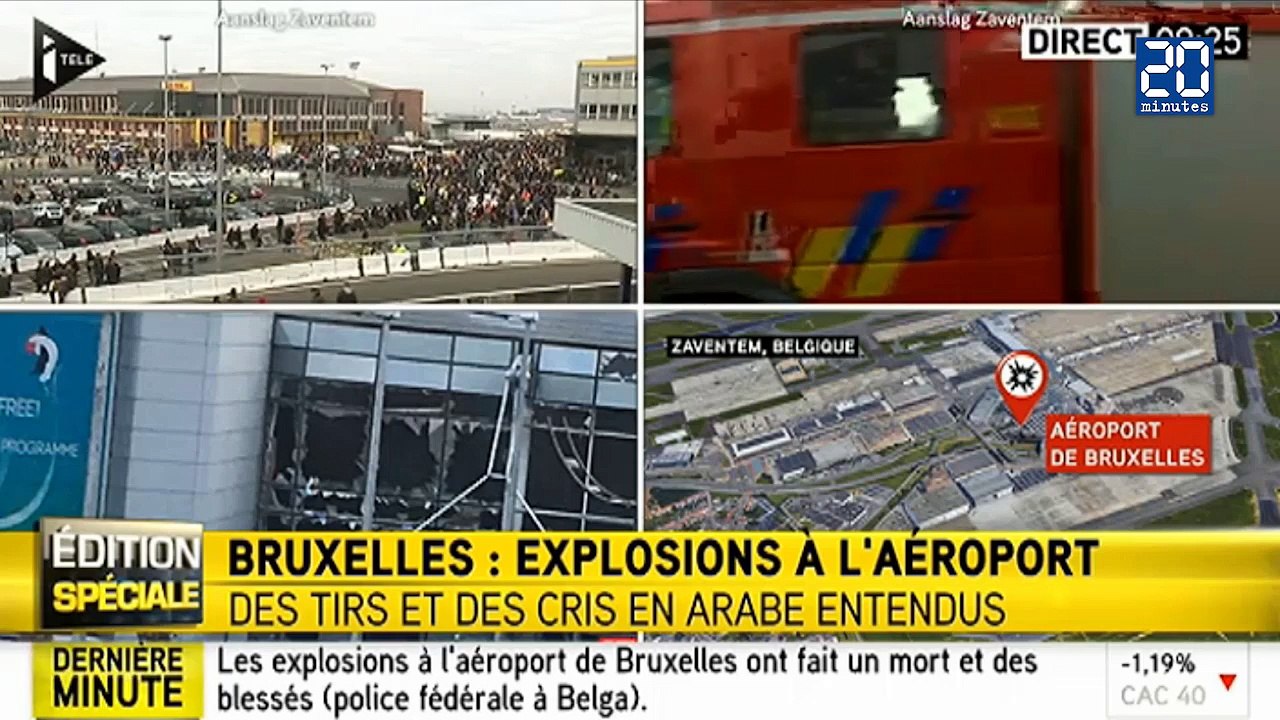 Plusieurs explosions ont retenti à l'aéroport Zaventem de Bruxelles