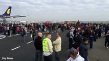 Passengers evacuated onto the tarmac at Brussels Airport