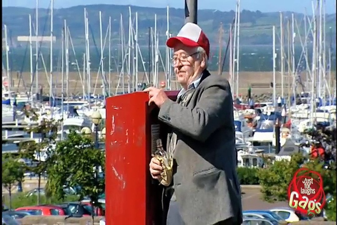 Drunk Man On Parking Meter