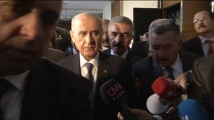 Devlet Bahçeli'nin Grup Toplantısından Ayrılışı