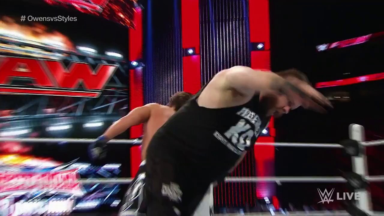AJ Styles vs. Kevin Owens_ Raw, March 21, 2016