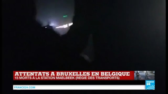 Attentats à Bruxelles : images à l'intérieur de la station de métro de Maelbeek, touchée par une explosion