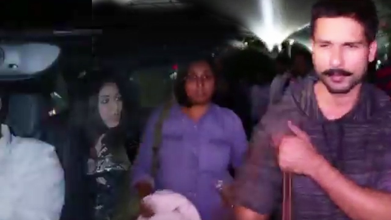 Shahid Kapoor is back in town, wife Mira Rajput picks him up from airport