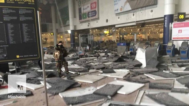 Explosions rock Brussels airport and metro station