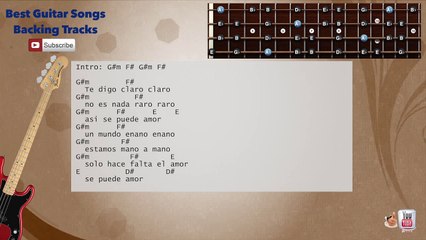 El Mismo Sol - Alvaro Soler ft. Jennifer Lopez Bass Backing Track with scale, chords and lyrics