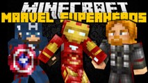 Minecraft: MARVEL UNIVERSE SUPERHERO MOD (Captain America, Iron Man, Thor) Mod Showcase