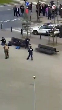 The moment of the arrest of the perpetrators of the bombings that rocked the Belgian capital Brussels