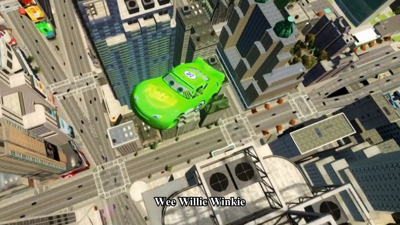 Spiderman Songs Lyrics ♫ Wee Willie Winkle ♫ HULK Cars Pink, Blue, Yellow smashed