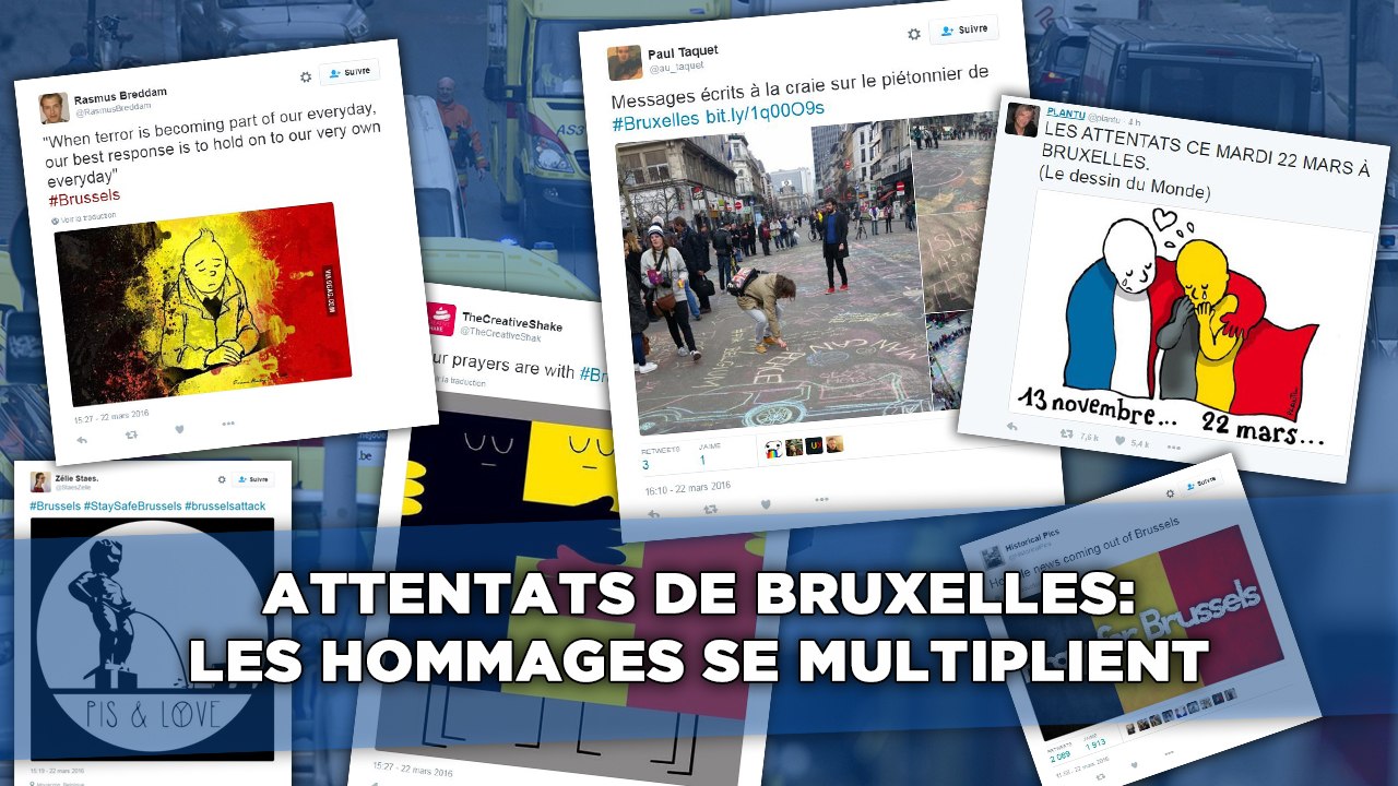 Attentats de Bruxelles: Les hommages se multiplient
