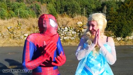 Spiderman vs Frozen Elsa Zombie - Elsa is a Zombie - Fun Superhero Movie in Real Life