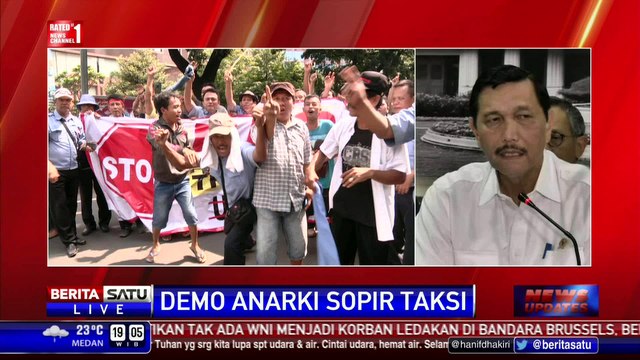 Jumpa Pers Luhut Panjaitan Soal Demo Sopir Taksi
