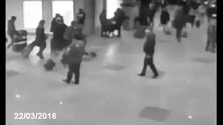 CCTV captures The Moment of explosion at Brussels Airport