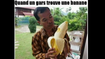 La réaction des gars et des filles devant une Banane.