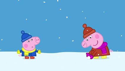 Peppa Pig Builds A Snowman