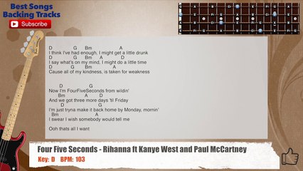 Four Five Seconds - Rihanna ft Kanye West and Paul McCartney Bass Backing Track