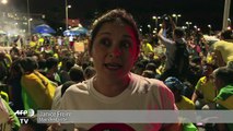 Protesta con proyecciones láser en Brasilia