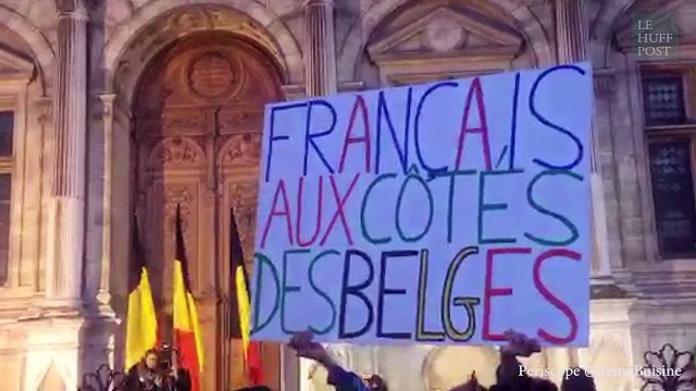 Paris rend hommage à Bruxelles après les attentats