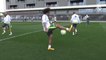Com ajuda de Casemiro, Marcelo mostra habilidade com a bola em treino do Real