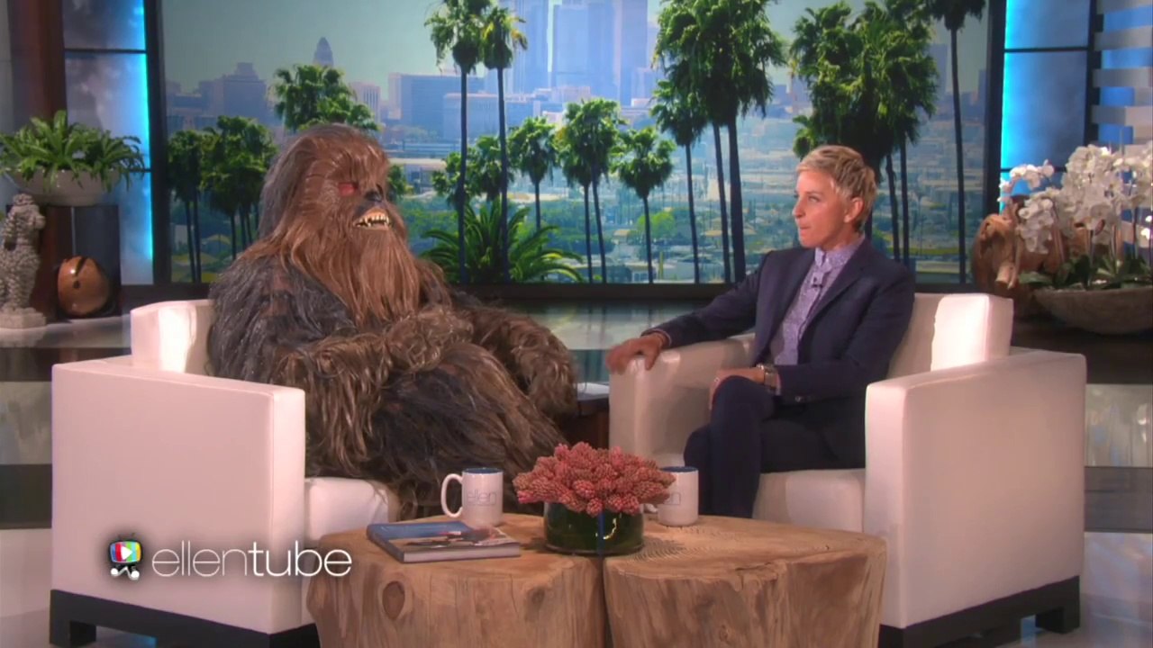 Chewbacca and Surprise Guest from a Galaxy Far, Far Away