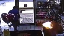 l'esplosione di una sigaretta elettronica all'interno dei pantaloni di un uomo alla stazione di servizio del Kentucky