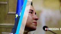 EU's Federica Mogherini breaks down in tears during emotional conference