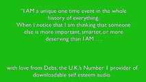 Self esteem affirmation and Self Esteem Help with Debs de Vries