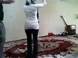 arabic couple dancing in their room
