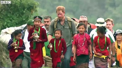 Prince Harry visits Gurkha village on Nepal trip