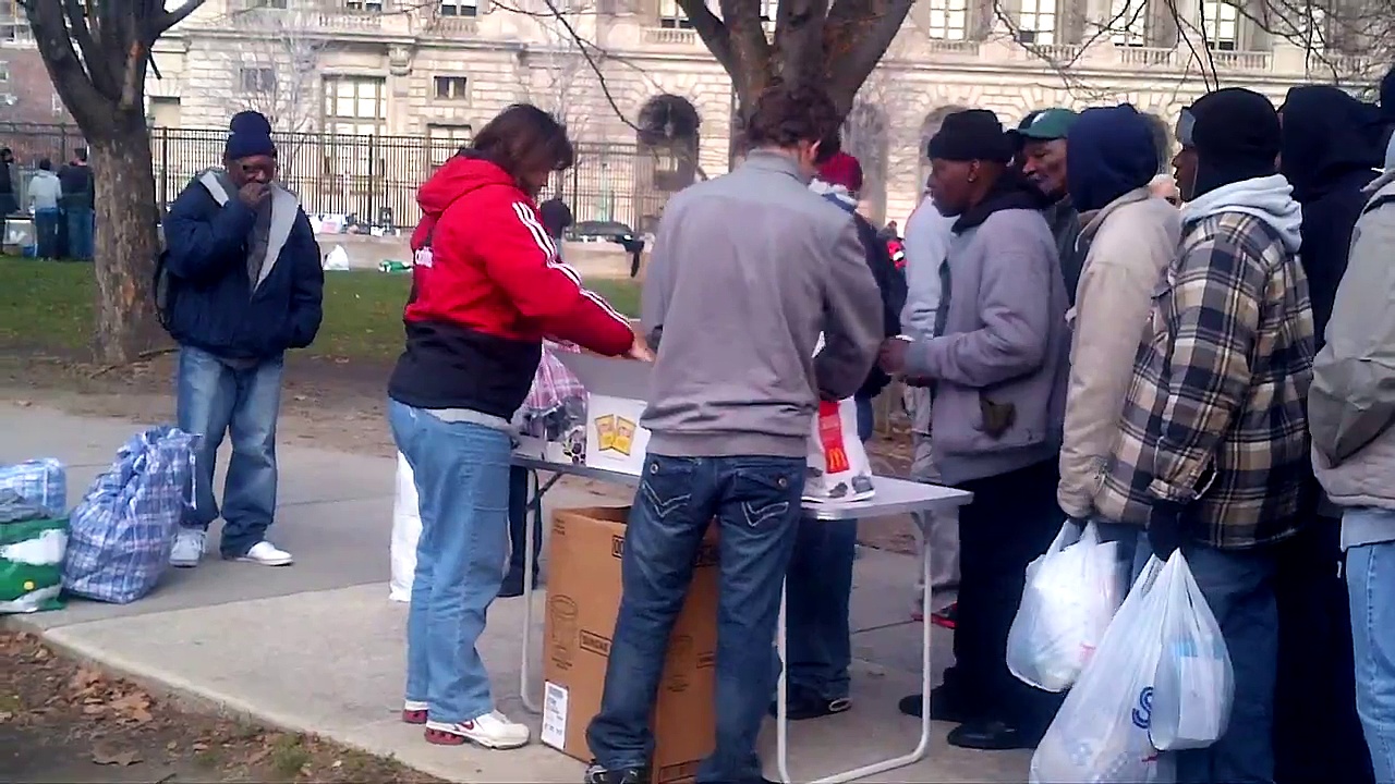 Feeding homeless in Philadelphia