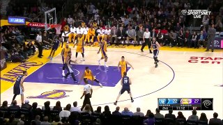 January 2, 2015 - Grizzlies vs. Lakers - Jeremy Lin Hustle Leads To Wayne Ellington Dunk