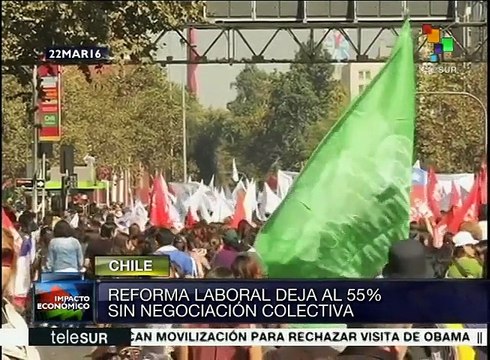 Trabajadores chilenos marchan por una reforma laboral justa