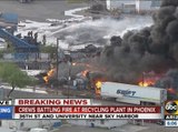 Recycling plant on fire in Phoenix