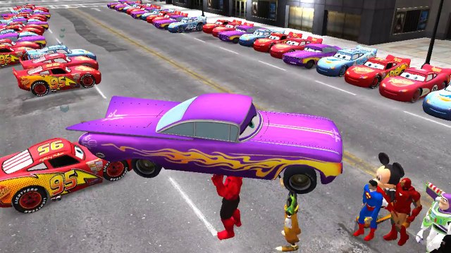 ★ Red Hulk Smash Cars ★ Spider-Man ★ Lightning McQueen Disney Pixar Cars ★ Superman & Nursery Rhymes