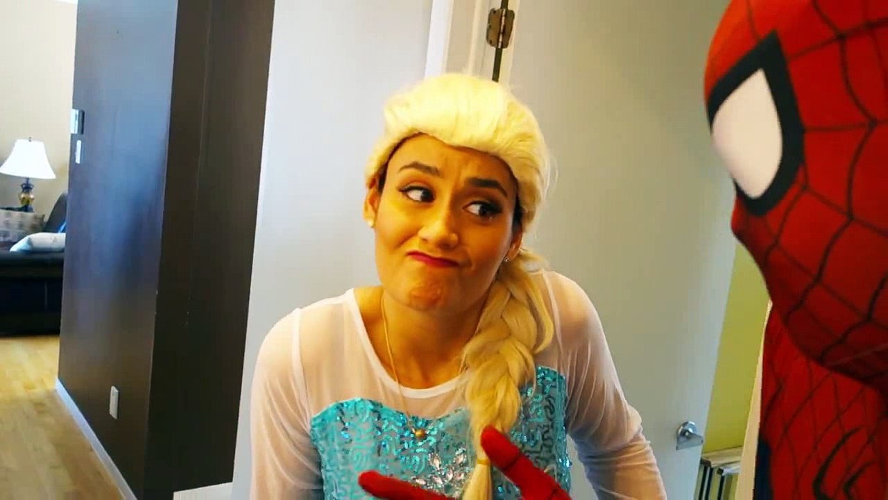 Spiderman  Frozen Elsa vs Joker Joker Poo  Fart Prank Funny Superhero Movie in Real Life