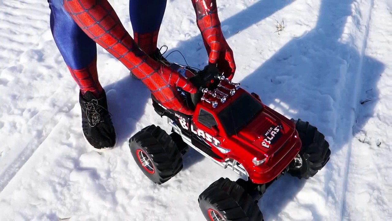Spiderman vs Venom In Real Life Superhero Battle  Monster Truck Movie