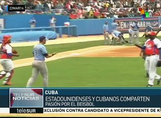 Estadounidenses y cubanos comparten la pasión del beisbol en La Habana
