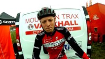 Post race interview with Isaac Pucci at British Cycling XC Series Round 1 Codham Park Essex