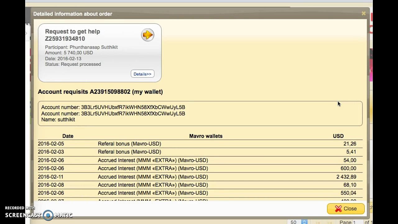 MMM Pays 5740 USD