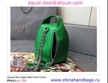 Mulberry Georgia May Jagger Biker Pouch Green Replica for Sale