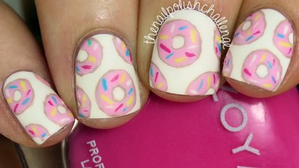 Easy DIY Donut Nail Art!! __ THE NAIL POLISH CHALLENGE