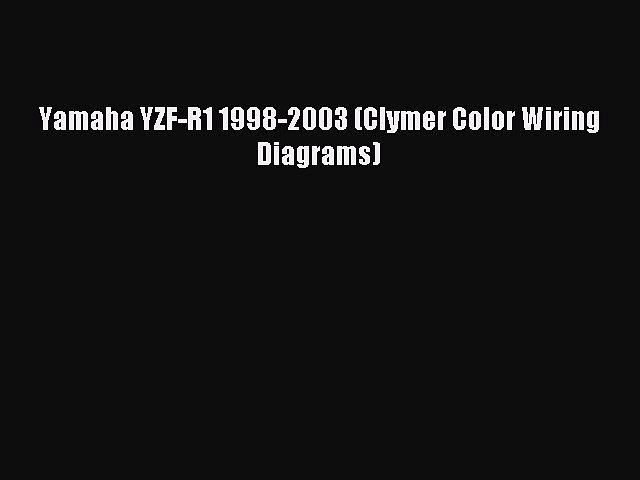 Yamaha Yzf R1 Wiring Diagram - Wiring Diagram