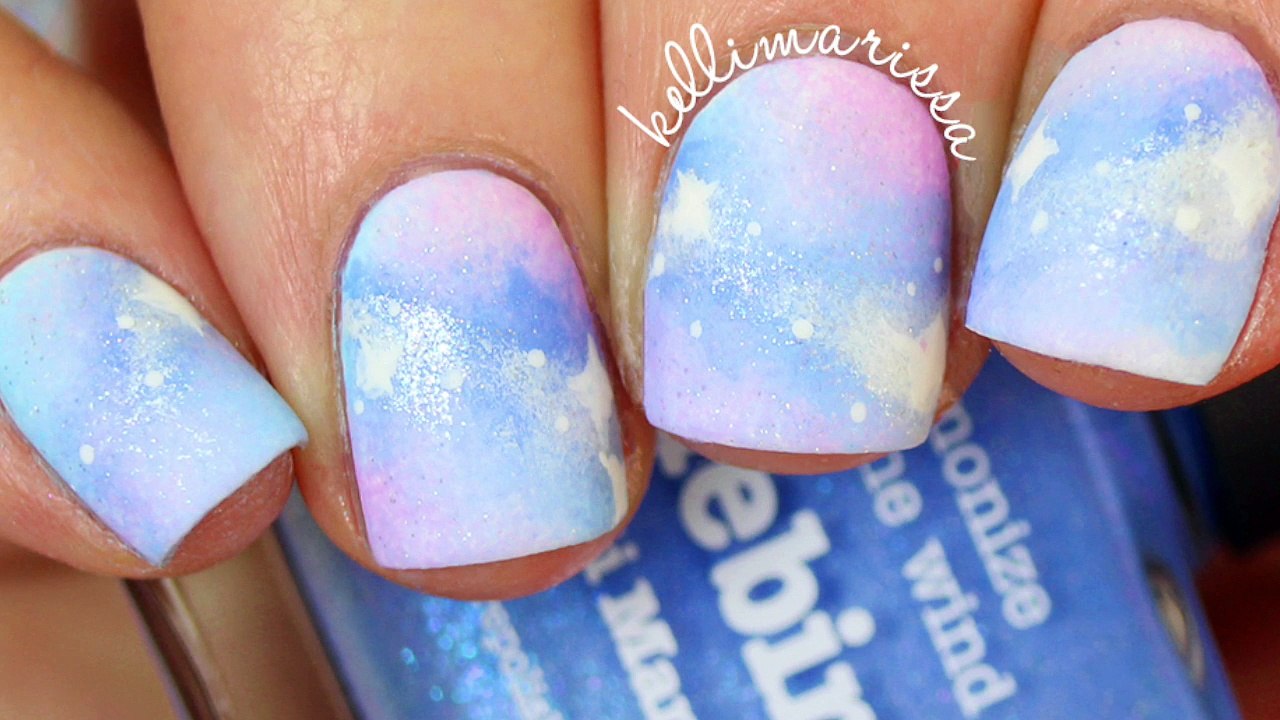 DIY PASTEL GALAXY NAIL ART TUTORIAL _Galaxy Nail Art - Diy Easy Galaxy Nail Art Tutorial