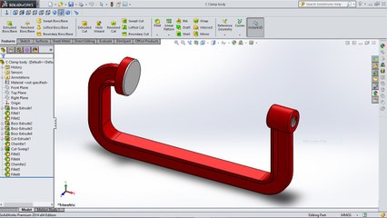 SolidWorks Tutorial C Clamp body