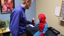 New Little Spiderman Vs Catwoman Vs Venom - Real Life Doctors office - Superhero Battle!