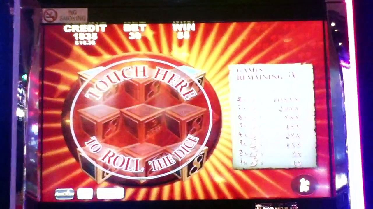 LUCKY 88 Penny Video Slot Machine with DICE BONUS AND A BIG WIN Las Vegas Strip Casino