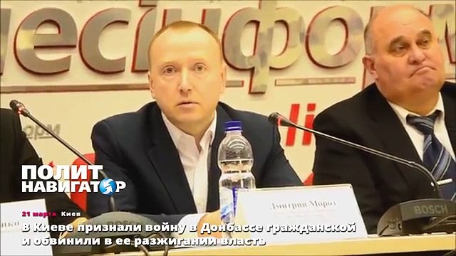 В Киеве признали войну в Донбассе гражданской и обвинили в ее разжигании власть