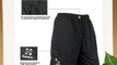 Santic Pantalones Cortos de Ciclismo de Padded Coolmax para Hombres Negro Talla L