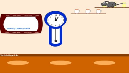 The famous Nursery rhyme Hickory Dickory Dock with lyrics and HD quality.